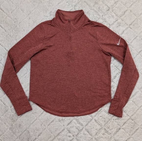 Nike Jacket Women's S Pink Cedar Sphere Element ¼ Zip Pullover Running Warm - Picture 1 of 8